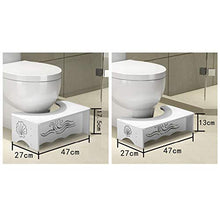 H-M-SJZ Sgabello da Toilette Sgabello per Toilette Sgabello da Bagno Antiscivolo Bagno Toilette Postura di Seduta Corretta per i Risultati più sani 47x27x17.5cm, 47x27x13cm (Size : 47x27x13cm)