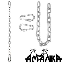 AMANKA 2X 50cm Catena per Sedia Appesa Fino a 230kg - 4 Moschettoni - Sospensione Altalena Amaca