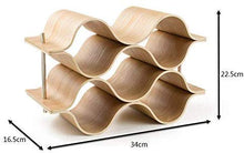 LHQ-HQ Moderno e Minimalista in Legno Saluto Wine Rack 6 Supporto di Bottiglia titolari Kitchen Bar mensola di Esposizione di Piegatura di Legno Wine Rack Bottiglia della Bevanda