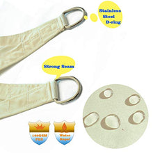 HENG FENG Vela Ombreggiante Tenda a Vela Rettangolare PES 3.5 x 5 M Impermeabile Protezione Raggi UV per Esterni Giardino Verande Colore Beige