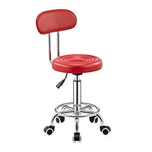 XIAOYAN Sgabello Drafting Sedia Senza Braccia, Sedia da Lavoro con Schienale, Sedia Girevole, Sgabello da Ufficio, Sedia da Bar a 360 ° Regolabile in Altezza a 360 ° (Color : Red, Size : 1)