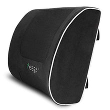 Feagar Cuscino Lombare Auto, Supporto Lombare Cuscini Schiena per Sedia Ufficio Divano Sedie Cucina, Cuscino Memory Foam Schienale Nero