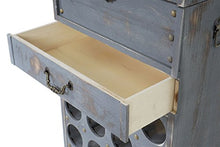 Serie Vintage portabottiglie per vini Lucan legno paulonia 31x48x94cm ~ grigio