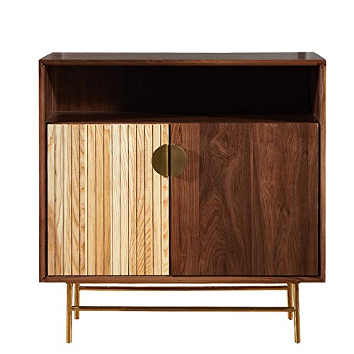 QuRRong Credenza Multifunzionale Cabinet Sala da Pranzo della Cucina della Casa Dining Room Furniture Ingresso Armadio per Soggiorno Camera da Letto (Color : Natural, Size : 90x45x90cm)