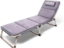 PAKUES-QO Sedie a Sdraio Pieghevoli reclinabili Lettino da Sole Portatile in Metallo per Uso Domestico Giardino Patio Spiaggia Sedie a Sdraio per Esterni-4
