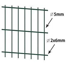 vidaXL Set21 Pannelli di Recinzione 2D Giardino 2008x2230mm 42m Verde in Acciaio
