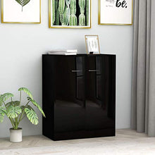 Sideboard Hochglanz-Schwarz 60 x 30 x 75 cm Spanplatte