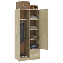 Tidyard Armadio Rovere Sonoma 80x52x180 cm in Truciolato