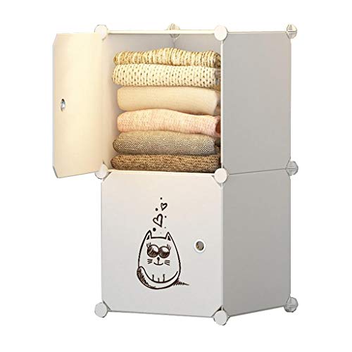 Locker Noleggio Home Camera Armadio Armadio Rimovibili di Vestiti di Plastica Scaffalature 2-Gitter Dormitorio 39X37X75CM MUMUJIN
