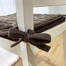 XHNXHN Cuscini per sedie da Pranzo in Flanella 2 Pezzi, Cuscini per sedili Corti in Peluche Sgabello Cuscino per Sedile da Ufficio Cuscino per Sedia Trapuntato Quadrato con Lacci A 40x40 cm (16x16