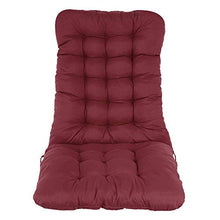 Maalr Cuscini per Sdraio da Giardino, Sdraio Cuscino per Lettino da Giardino Portatile Cuscino Reclinabile Sedia Relaxer Coprisedile per Viaggi Vacanza Interno Esterno, 50x120cm (1-Pezzi, Vino Rosso)