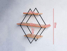&ripiano di stoccaggio Mensola a parete Bookshelf Ferro Mensola vento decorazione del salone parete industriale - Nero Scaffale di finitura