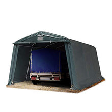 TOOLPORT Tendone Garage Premium 3,3 x 4,8 m Verde Scuro con Telo da ca. 500g/m² PVC, Costruzione Stabile in Acciaio, Garage per Moto