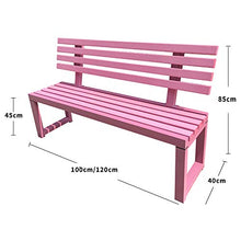 Panchina da giardino per terrazza panchina rosa da esterno, Sedia da parco resistente alla corrosione con struttura in metallo, Chang Gung con schienale / può ospitare 3 persone, Adatto per prato