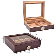 SHAO1 Cigar Humidor, Portasigari di Legno Portatile di Viaggio Portasigari Esterna Humidor Caso Cigar Box di Stoccaggio con L'igrometro E Umidificatore