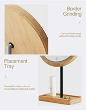 Specchio Trucco con Luce LED, Legno Specchio Cosmetico Illuminato, Makeup Mirror, 3 Regolazione Colore, Girevole 90°