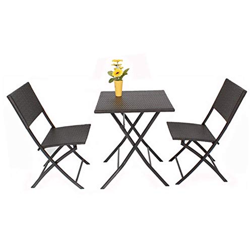 Attrezzatura quotidiana Set di mobili per veranda da patio Combinazione di sedie e tavolo in rattan per esterni Cortile per il tempo libero Balcone da giardino Tavoli e sedie in rattan Mobili in ra