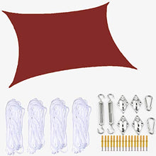 MZBZYU Tenda a Vela Rettangolare, Traspirante, Impermeabile Protezione UV, Set Accessori con Vela Ombreggiante, Telo Ombreggiante per Esterno Giardino Terrazza