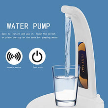UPKOCH Pompa per Bottiglia d'Acqua Ricarica USB Sensore Intelligente Pompa Automatica per Acqua Potabile Distributore di Acqua Elettrico Portatile Interruttore Bottiglia d'Acqua Bianco
