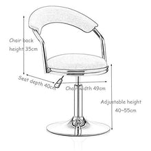 JMYSD Sgabelli da Bar, Bancone Colazione Regolabile in Altezza Sedie da Bar Sgabello da Cucina Girevole A 360 ° in Pelle Sintetica con Finiture Cromate,C1
