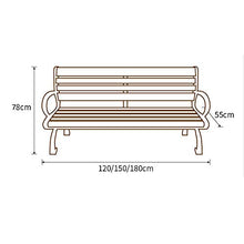 Panchine da giardino per esterni, sedie in plastica e legno, panchine da terrazza con braccioli schienale, sedie da patio anti-corrosione e resistenti al sole per giardini / portici / balconi