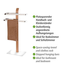 WENKO Piantana portasalviette Salmona Nature - 2 bracci, Acciaio, 40.5 x 79.5 x 21.5 cm, Cromo