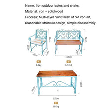 GaoF Panca in Metallo per Esterni, panchine per terrazza da Giardino, Combinazione di Tavolo e Sedia da Balcone con Struttura in ghisa, panchina con braccioli e Schienale, Tavolo e Sedia per Tutte Le