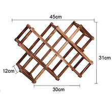 Porta Bottiglie da Vino Portabottiglie per Vino Legno Red Wine Rack 10 Bottle Holder Monte Bar display Vino Wine Rack Legno Rack del vino dell'alcool Rack Scaffale per Vino Porta Bottiglie e Vetro