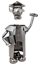 BRUBAKER Wine Bottle Holder Wine Bottle Holder esame finale esame Deco oggetto metallo Bottle Stand con biglietto di auguri per vino presente
