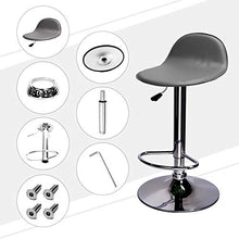 CCLIFE Set 2x Sgabelli da Bar Regolabile in Altezza(72-92) cm Due Sgabelli Girevole per Penisola Cucina e Bar Moderno, Colore:Grigio, Dimensione:2pz-Set