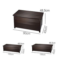 ODDINER Baule da Giardino Piattaforma Esterna Scatole Armadio di immagazzinaggio del Sedile gabinetto Bench all Weather Impermeabile Mobili da Giardino (Color : Brown, Size : 90cm)