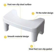 LZL Sgabello WC Sgabello Toilette vasino vasto Vaso Sgabello di aiuti Squat Sgabello adeguato Postura igienica per la Salute Vasino Tozzo (Color : White, Dimensione : Conventional)