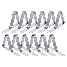 Clip per tovaglia, in acciaio inox, morsetti per copertura da tavolo, clip da picnic, supporto per tovaglia, per picnic, tendoni, matrimoni, feste, barbecue, 12 pezzi