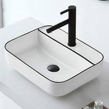 XIAOLULU Lavabo in Ceramica Ovale Controsoffitto Bacino di Ceramica Lavabo Art Semplice controsoffitto Lavabo for la casa Lavabo Lavabo WC (Color : White, Size : 50x40x14cm)