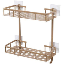Forte Stickiness Mensole Bagno Angolo Bagno Doccia Caddy No Foratura Storage Basket Holder Rustproof Kitchen Rack Unità Acciaio Inox Oro