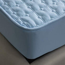 GEBIN Imbottito Trapuntato Coprimaterasso, Proteggi Materasso, Traspirante, Anallergico, Antiacari, Super Morbido Silenzioso, 36cm di profondità, con Due Federe (Blu,180x200cm)