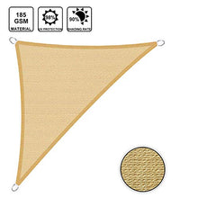 Sunnylaxx Tenda a Vela Triangolare 3 x 3 x 4.2 Metri, Vela Ombreggiante Resistente e Traspirante per Giardino, Balcone & Terrazza, Colore Sabbia