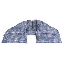 Cuscino termico con semi di colza, 75x20cm. Riscaldabile al forno o microonde e per raffreddare al frigorifero. Per la schiena, il ventre (8 compartimenti, used look grigio-blu)
