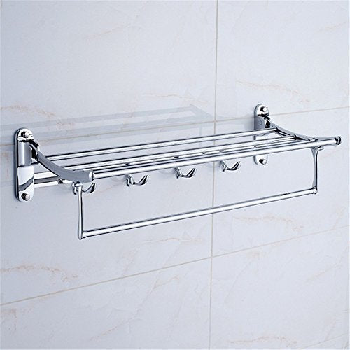 MBYW Portasciugamani Moderno Minimalista Portasciugamani Elegante per Il Bagno di Moda Portasciugamani da Bagno in Acciaio Inox con Asta portatutto da Bagno 60 * 25 cm