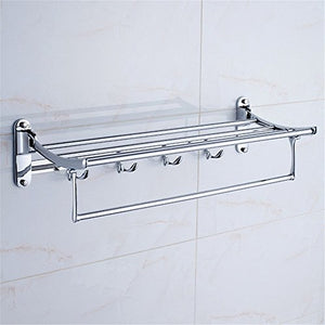 MBYW Portasciugamani Moderno Minimalista Portasciugamani Elegante per Il Bagno di Moda Portasciugamani da Bagno in Acciaio Inox con Asta portatutto da Bagno 60 * 25 cm