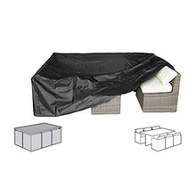 YAQIAN Copertura per mobili da giardino in tessuto Oxford, rettangolare, antivento, anti-UV, copertura per tavolo da giardino, 242 x 162 x 100 cm