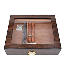 ESGT 1pcs 12-25 Cigar Box Cigar Humidor Case Desktop umidificatore Glasstop Accessori per sigari