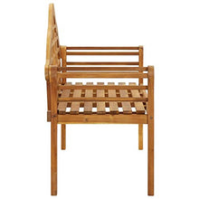 vidaXL Panchina da Giardino con Cuscino 135 cm in Massello d'Acacia