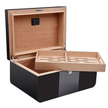 SCDZS 2-Layers Cigar Cabinet con igrometro e umidificatore Black Classic umidificatori for Club Home Page Cigar Box
