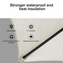 BMOT Ombrellone, Ø300cm Ombrellone da Giardino, Ombrellone UV UPF 40+, Ombrellone da Spiaggia Impermeabile, per Giardino, Balcone, Terrazza - Bianco Crema