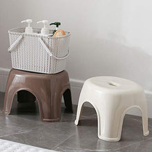 Sgabello in plastica x2, sgabello basso addensato Sgabello per cambio scarpe, forte capacità portante, impilabile, adatto per soggiorno camera da letto bagno/bianca / 27x23x17cm
