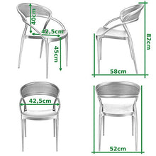 Totò Piccinni Sedie ETERNITY in Polipropilene Moderne Design Impilabili (Nero, 2 Pz)