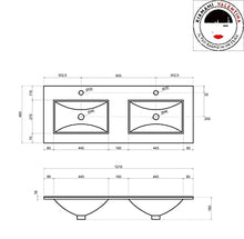 Kiamami Valentina MOBILE DA BAGNO MODERNO GRIGIO DA 120 CM CON DOPPIO LAVABO | SOLE