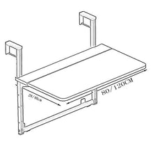 Tavolini da appoggio Tavolo da Balcone Pieghevole può Essere Appeso alla Ringhiera, Tavolino da Esterno, Tavolo da Bar in Metallo in Lega di Alluminio Tavolo da Parete, Regolabile in Altezza