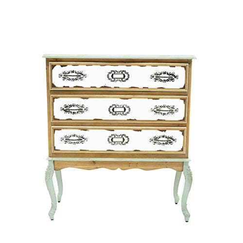 Stilè Credenza in Metallo, Armadio, cassettiera e armadietto, Comò cassettiera Vintage in Legno e Metallo
